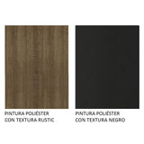 Bajo Mesada Multiuso 120cm 2 Puertas 3 Cajones Marrón/Negro Agata Madesa