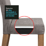 Juego de Comedor Mesada de Vidrio Redonda 4 Sillas Mile Marrón/Silver