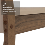 Juego de Comedor Mesa Tapa de Madera 4 Sillas Marrón/Crema/Beige Sophie Madesa