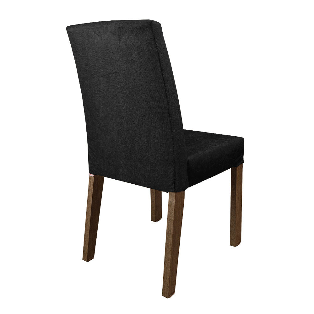 Juego de Comedor Mesa con Tapa de Madera 4 Sillas Marrón/Oxford Agnes Madesa