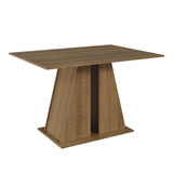 Juego de Comedor Mesada de Madera 4 Sillas Marilyn Marrón/Silver