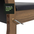 Juego de Comedor 6 Sillas Negro/Marrón Medelin Madesa