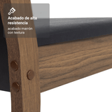 Juego de Comedor Mesa Tapa de Vidrio 6 Sillas Marrón/Negro Yolanda Madesa