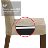 Juego de Comedor con Tapa de Madera 6 Sillas Marrón/Gris/Imperial Sarlat Madesa