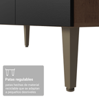 Kit Bajo Mesada y Estante Multiuso para Cocina Marrón/Negro Madesa