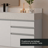 Bajo Mesada para Baño 180 cm 3 Puetas 3 Cajones Blanco Madesa
