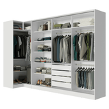 Placard Modulado Neo + Placard Royale Matrimonial 3 Puertas Corredizas Blanco
