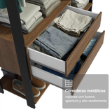 Placard Ropero Placard Ropero Modulado Valencia 2 Cajones 129cm Marrón/Negro Madesa XA