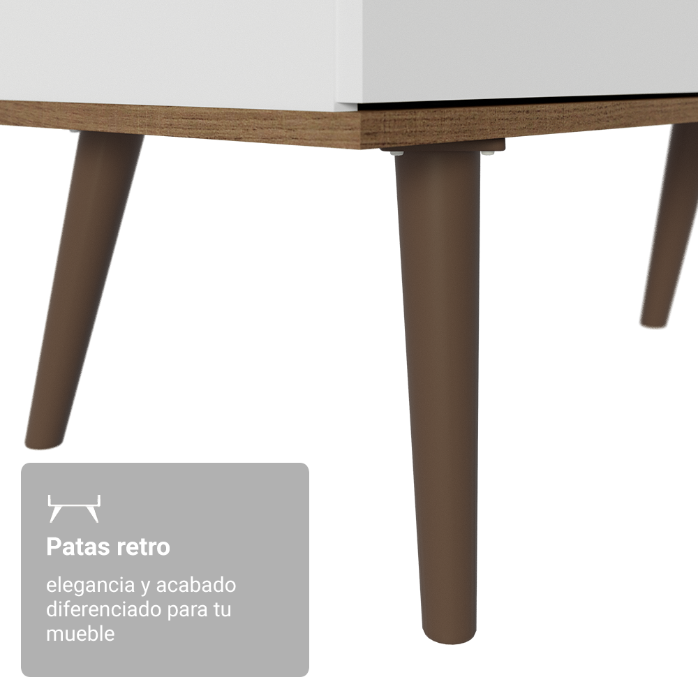 Mesa de Estudos em L 3 Cajones Blanco/Marrón Lisboa Madesa