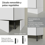 Combo Completo de Cocina 240 x 60 cm Blanco Aterciopelado Lux Madesa 05