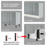 Combo completo de Cocina 270 x 60 cm Blanco/Gris Lux Madesa 04