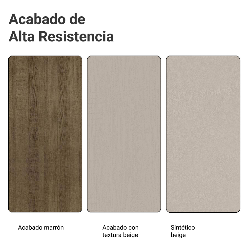 Juego de Comedor Talita Con 4 Sillas Marrón/Crema