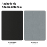 Placard Matrimonial con Patas 180 cm 3 Puertas con Espejos Reno Negro/Gris