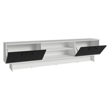 Rack para TV hasta 80 Pulgadas 218 cm 2 Puertas Blanco/Negro Agata Madesa