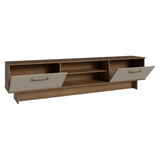 Rack para TV hasta 80 Pulgadas 218 cm 2 Puertas Marrón/Crema Agata Madesa