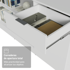 Escritorio Esquinero 300 cm Blanco Roma Madesa
