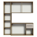 Cocina Compacta 120 cm 4 Puertas y 2 Cajónes Marrón/Crema Easy Madesa