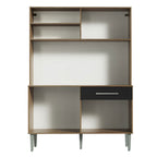 Cocina Compacta 120 cm 2 Puertas y 2 Cajónes Marrón/Negro Life Madesa