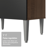Cocina Compacta 196 cm Aura Marrón/Negro