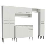 Combo Completo de Cocina 261cm Blanco Emilly Hit Madesa