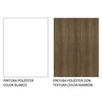 Combo completo de Cocina 240 cm Blanco/Marrón Topazio Madesa