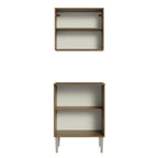 Kit Bajo Mesada y Armario 64 cm 4 Puertas Marrón Emilly Madesa