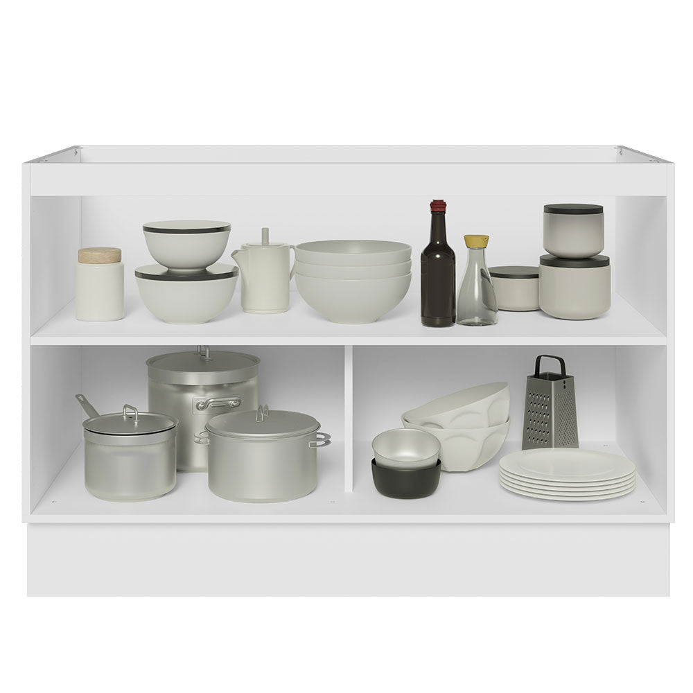 Bajo Mesada Cocina 120 cm  x 60 cm, 2 Puertas Lux Blanco/Negro