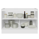 Bajo Mesada Cocina 120 cm  x 60 cm, 2 Puertas Lux Blanco/Negro