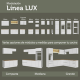 Especiero 20 cm X 60 cm, 1 puerta (Con Mesada), Blanco/Blanco Aterciopelado/Marrón Lux Madesa