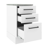 Bajo Mesada 40 x 60 cm 3 Cajones (Con Mesada) Agata Blanco