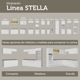 Bajo Mesada 50 x 60cm 1 Puerta (con mesada) Blanco/Marrón Stella