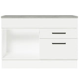 Bajo Mesada Cocina 120 cm 1 Puerta y 2 Cajones (Con Mesada) Blanco Agata Madesa