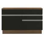 Bajo Mesada 120 x 52 cm 1 Puerta 2 Cajones Marrón/Negro Glamy Madesa