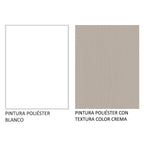 Bajo Mesada 150 x 52 cm 2 Puertas 2 Cajones Blanco/Crema Agata Madesa 01