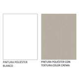 Bajo Mesada para Bacha 150 cm 2 Puertas y 2 Cajones (Con Tapa) Blanco/Crema Agata