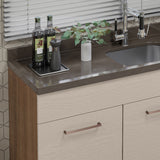 Bajo Mesada 150 cm 2 Puertas y 2 Cajones (Sin Mesada y Bacha de acero) Marrón/Crema Agata