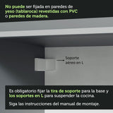 Bajo Mesada Especiero 20 cm Flotante Gris Nice