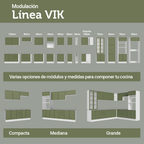 Bajo Mesada 40 cm 1 Puerta Sin Mesada Blanco/Verde Vik Madesa