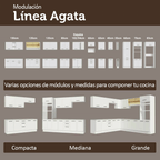 Bajo Mesada 40 cm 3 Cajones Sin Mesada Blanco Agata Madesa