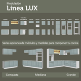 Bajo Mesada de Cocina 50 cm 1 Puerta Blanco/Gris Lux Madesa