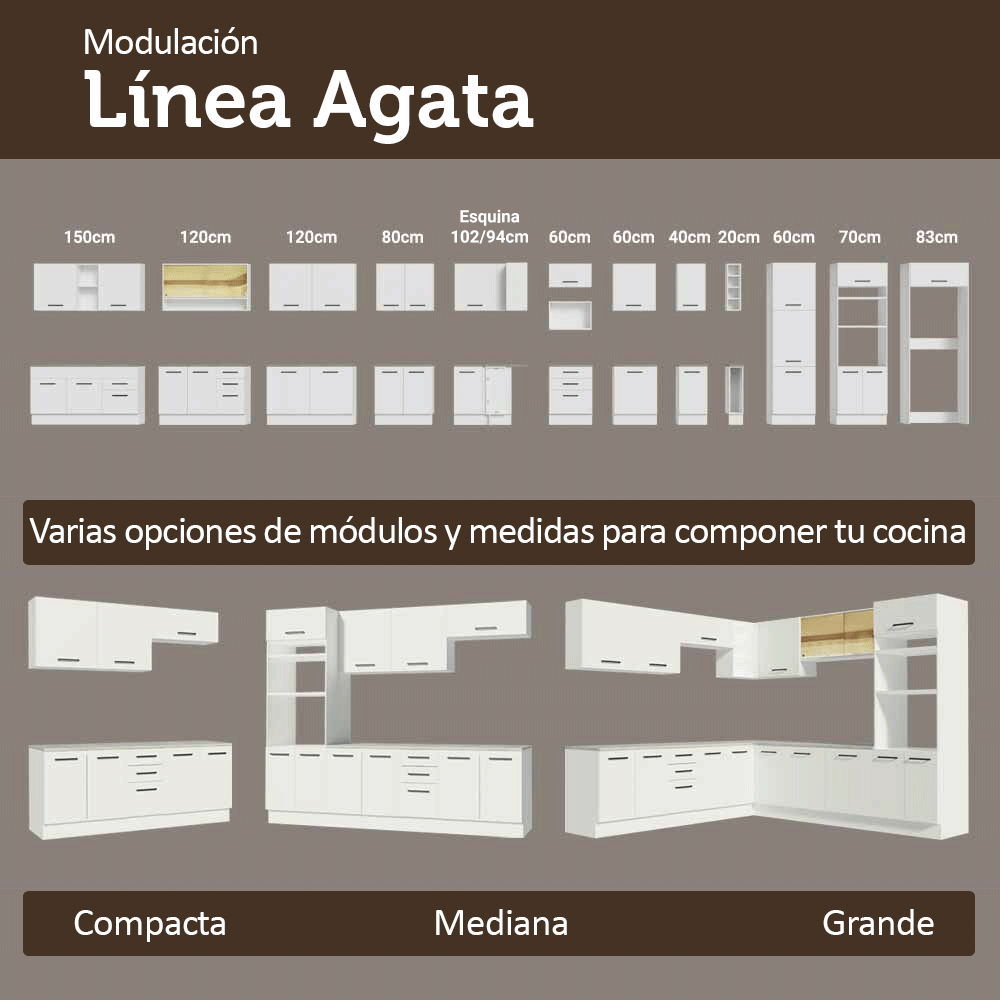 Bajo Mesada 70 cm 2 Puertas Sin Mesada Blanco Agata Madesa