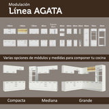 Bajo Mesada 94 cm Sin cajones 1 Puerta Agata Blanco