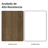 Bajo Mesada Esquinero 94 cm 1 Puerta (Sin Mesada) Marrón/Blanco Stella Madesa