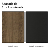 Bajo Mesada Esquinero 94 cm 1 Puerta (Sin Mesada) Marrón/Negro Glamy Madesa