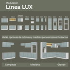 Bajo Mesada Esquinero 94 cm 1 Puerta (Con Mesada) Blanco/Gris Lux Madesa