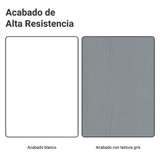 Bajo Mesada Esquinero 94 cm 1 Puerta (Sin Mesada) Blanco/Gris Agata Madesa