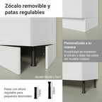 Bajo Mesada 80 cm 2 Puertas Sin Mesada Blanco Vik Madesa