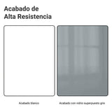 Alacena 100 cm 1 Puerta Rebatible Blanco/Gris Lux Madesa
