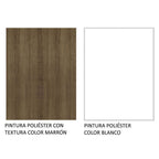 Alacena 60 cm 1 Puerta Rebatible Marrón/Blanco Glamy Madesa