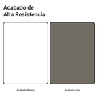 Cristalero 70 cm 2 Puertas de Vidrio Blanco/Gris Vik Madesa